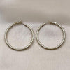 Oro Laminado Medium Hoop, Gold Filled Style Diamond Cutting Finish, Golden Finish, 02.213.0815.40