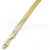 Oro Laminado Basic Bracelet, Gold Filled Style Herringbone Design, Polished, Golden Finish, 5.221.004.1.09