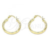 Oro Laminado Small Hoop, Gold Filled Style Diamond Cutting Finish, Golden Finish, 02.213.0248.1.25