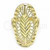 Oro Laminado Elegant Ring, Gold Filled Style Polished, Golden Finish, 01.233.0010.07 (Size 7)