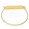 Gold Tone Individual Bangle, with White Mother of Pearl, Polished, Golden Finish, 07.263.0001.04.GT (01 MM Thickness, Size 5 - 2.50 Diameter)