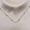 Oro Laminado Basic Necklace, Gold Filled Style Rolo and Ball Design, Polished, Golden Finish, 04.213.0323.18