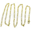 Oro Laminado Basic Necklace, Gold Filled Style Figaro Design, Polished, Golden Finish, 5.222.018.24