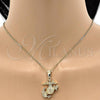 Oro Laminado Fancy Pendant, Gold Filled Style Anchor Design, Diamond Cutting Finish, Golden Finish, 5.186.023