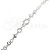 Sterling Silver Fancy Bracelet, Hand of God Design, with White Cubic Zirconia, Polished, Rhodium Finish, 03.369.0001.07