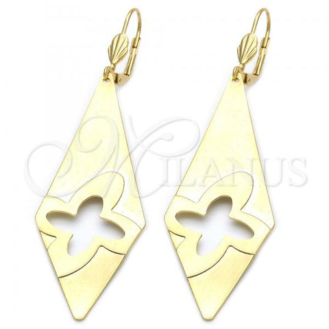 Oro Laminado Dangle Earring, Gold Filled Style Golden Finish, 5.067.004