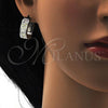 Stainless Steel Small Hoop, with Aurore Boreale Swarovski Crystals, Polished, Steel Finish, 02.255.0003.15