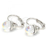 Rhodium Plated Leverback Earring, Disco Design, with Crystal Swarovski Crystals, Polished, Rhodium Finish, 02.239.0010