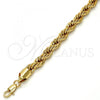 Gold Tone Basic Necklace, Rope Design, Polished, Golden Finish, 04.242.0044.24GT