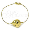 Oro Laminado Fancy Bracelet, Gold Filled Style Box Design, Polished, Golden Finish, 03.63.2285.08