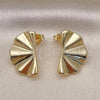 Oro Laminado Stud Earring, Gold Filled Style Polished, Golden Finish, 02.418.0001