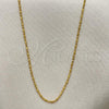 Oro Laminado Basic Necklace, Gold Filled Style Ball Design, Polished, Golden Finish, 04.09.0003.16