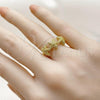Oro Laminado Elegant Ring, Gold Filled Style Star Design, Matte Finish, Golden Finish, 01.341.0172
