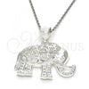 Sterling Silver Fancy Pendant, Elephant Design, Polished,, 05.398.0013