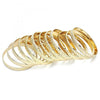 Gold Plated Dozen Bangle, Diamond Cutting Finish, Golden Finish, 03.08.0142.03