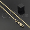 Oro Laminado Basic Necklace, Gold Filled Style Long Box Design, Polished, Golden Finish, 5.223.019.18