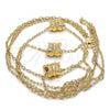 Oro Laminado Pendant Necklace, Gold Filled Style Butterfly Design, Polished, Golden Finish, 04.179.0011.16