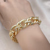 Oro Laminado Fancy Bracelet, Gold Filled Style Polished, Golden Finish, 03.331.0102.09