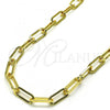 Oro Laminado Basic Necklace, Gold Filled Style Paperclip Design, Polished, Golden Finish, 04.378.0002.16
