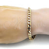 Gold Tone Basic Bracelet, Curb Design, Polished, Golden Finish, 04.242.0027.09GT