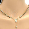 Oro Laminado Medium Rosary, Gold Filled Style Divino Niño and Crucifix Design, Polished, Golden Finish, 09.118.0012.24