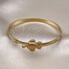 Oro Laminado Individual Bangle, Gold Filled Style Turtle Design, Polished, Golden Finish, 07.192.0015.1.04 (05 MM Thickness, Size 4 - 2.25 Diameter)