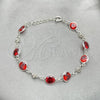Sterling Silver Fancy Bracelet, with White Cubic Zirconia, Polished, Silver Finish, 03.394.0002.07