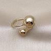 Oro Laminado Elegant Ring, Gold Filled Style Ball Design, Polished, Golden Finish, 01.163.0005