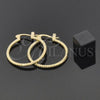 Oro Laminado Small Hoop, Gold Filled Style Diamond Cutting Finish, Golden Finish, 5.139.032.25
