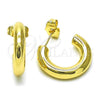Oro Laminado Small Hoop, Gold Filled Style Hollow Design, Polished, Golden Finish, 02.195.0254.20