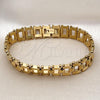 Stainless Steel Solid Bracelet, Polished, Golden Finish, 03.114.0392.09