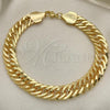 Oro Laminado Basic Bracelet, Gold Filled Style Polished, Golden Finish, 03.331.0145.09