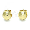 Oro Laminado Stud Earring, Gold Filled Style Polished, Golden Finish, 02.100.0118