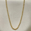Oro Laminado Basic Necklace, Gold Filled Style Ball Design, Polished, Golden Finish, 04.65.0152.30