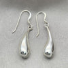 Sterling Silver Dangle Earring, Teardrop Design, Polished, Silver Finish, 02.397.0003