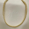 Oro Laminado Basic Necklace, Gold Filled Style Herringbone Design, Polished, Golden Finish, 5.220.002.20