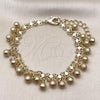 Oro Laminado Charm Bracelet, Gold Filled Style Ball Design, Matte Finish, Golden Finish, 03.331.0328.07