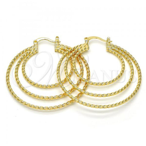 Oro Laminado Medium Hoop, Gold Filled Style Polished, Golden Finish, 02.261.0007.40