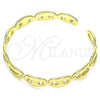 Oro Laminado Individual Bangle, Gold Filled Style Puff Mariner Design, Polished, Golden Finish, 07.341.0003