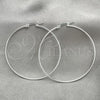 Sterling Silver Medium Hoop, Hollow Design, Polished, Silver Finish, 02.389.0187.50