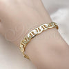 Oro Laminado Basic Bracelet, Gold Filled Style Mariner Design, Polished, Golden Finish, 5.222.021.08