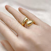 Oro Laminado Elegant Ring, Gold Filled Style Teardrop Design, Polished, Golden Finish, 01.341.0152