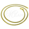 Oro Laminado Basic Necklace, Gold Filled Style Diamond Cutting Finish, Golden Finish, 04.213.0294.18