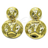 Oro Laminado Long Earring, Gold Filled Style Polished, Golden Finish, 02.385.0071