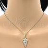 Oro Laminado Fancy Pendant, Gold Filled Style Diamond Cutting Finish, Tricolor, 5.182.041