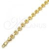 Oro Laminado Fancy Anklet, Gold Filled Style Polished, Golden Finish, 03.210.0064.10