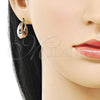 Rhodium Plated Small Hoop, Hollow Design, Polished, Rhodium Finish, 02.163.0158.1.20
