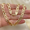 Oro Laminado Basic Necklace, Gold Filled Style Mariner Design, Polished, Golden Finish, 5.222.022.22
