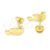 Oro Laminado Stud Earring, Gold Filled Style Bird Design, Polished, Golden Finish, 02.09.0161