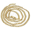 Gold Tone Basic Necklace, Curb Design, Polished, Golden Finish, 04.242.0025.30GT